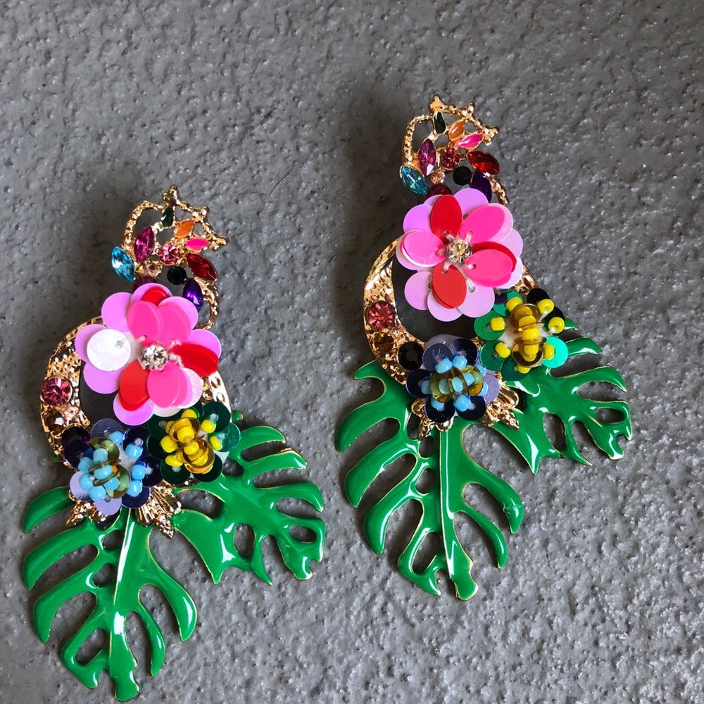 ⚡️LAST ONE⚡️Zara Tropical Leaf drop earrings - Picture 4 of 8